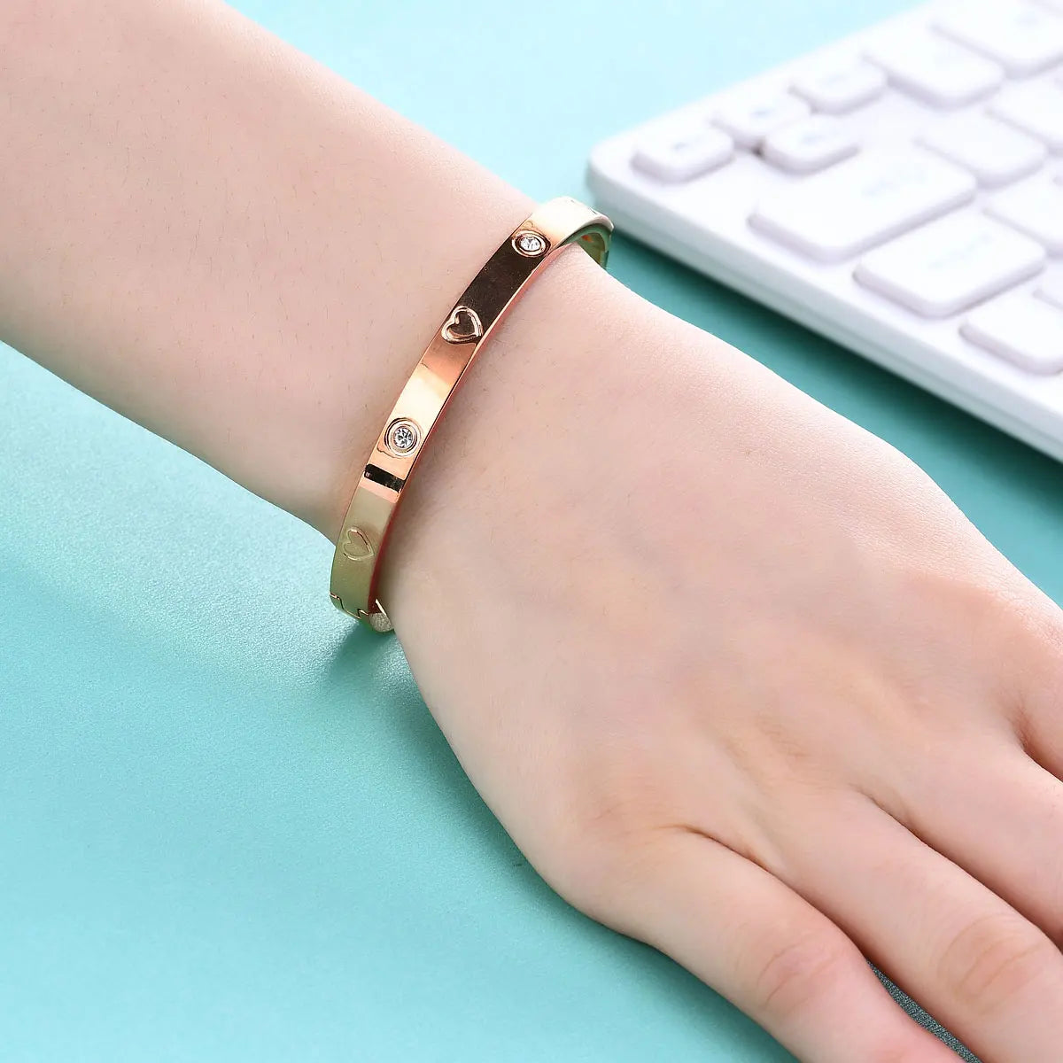 Roman Crystal Bangle، Tri-Color Roman Bracelet