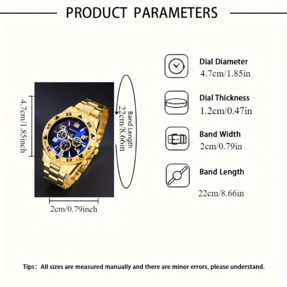 8-Piece Luxury Men's Watch Gift Set