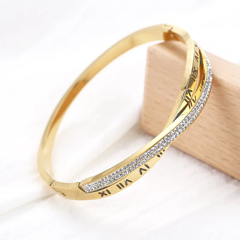 Roman Stainless Steel Cross Bracelet