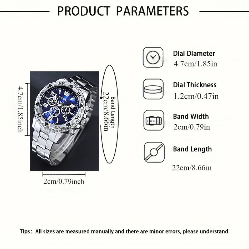 Classic Minimalist Men's Watch & Bracelet Set – Timeless Elegance for Every Moment
