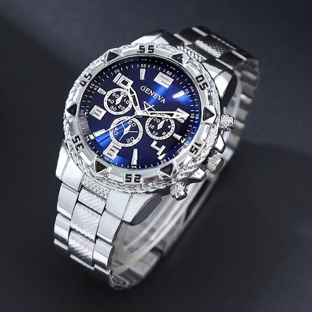 Classic Minimalist Men's Watch & Bracelet Set – Timeless Elegance for Every Moment