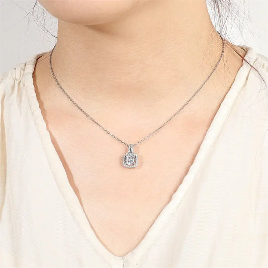 Crystal Geometric Pendant Necklace