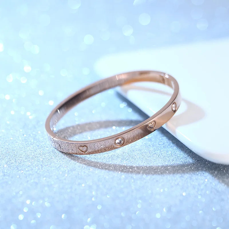 Stainless Steel Crystal Cuff Bracelet – Elegant Fashion Jewelry