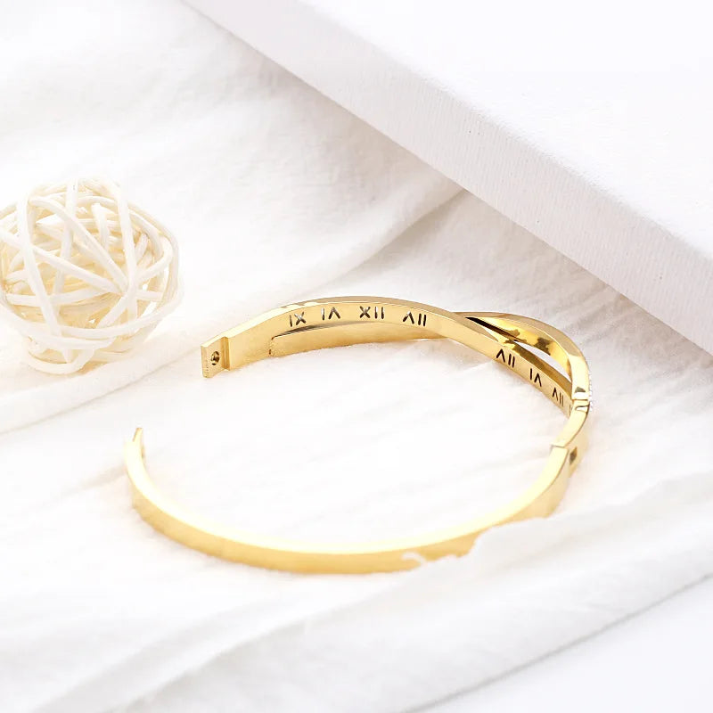 Roman Stainless Steel Cross Bracelet