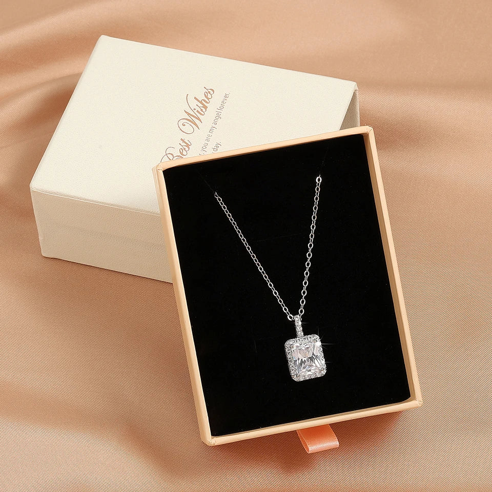 Crystal Geometric Pendant Necklace