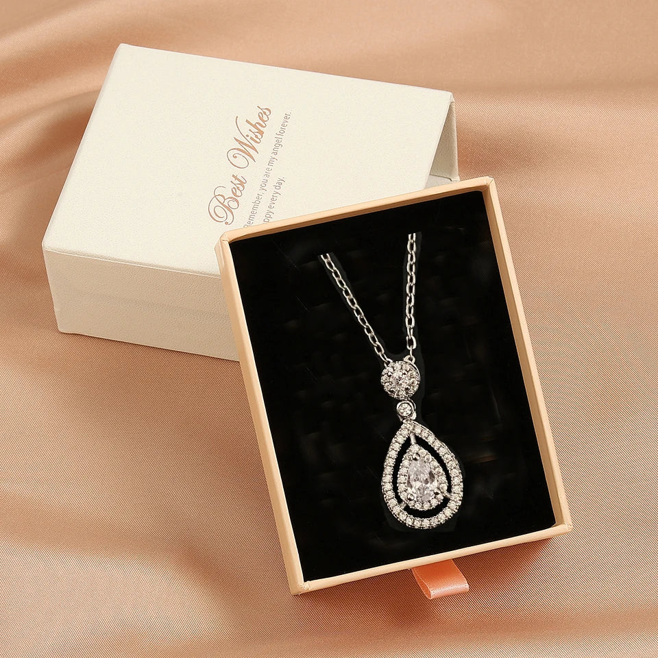 Crystal Geometric Pendant Necklace