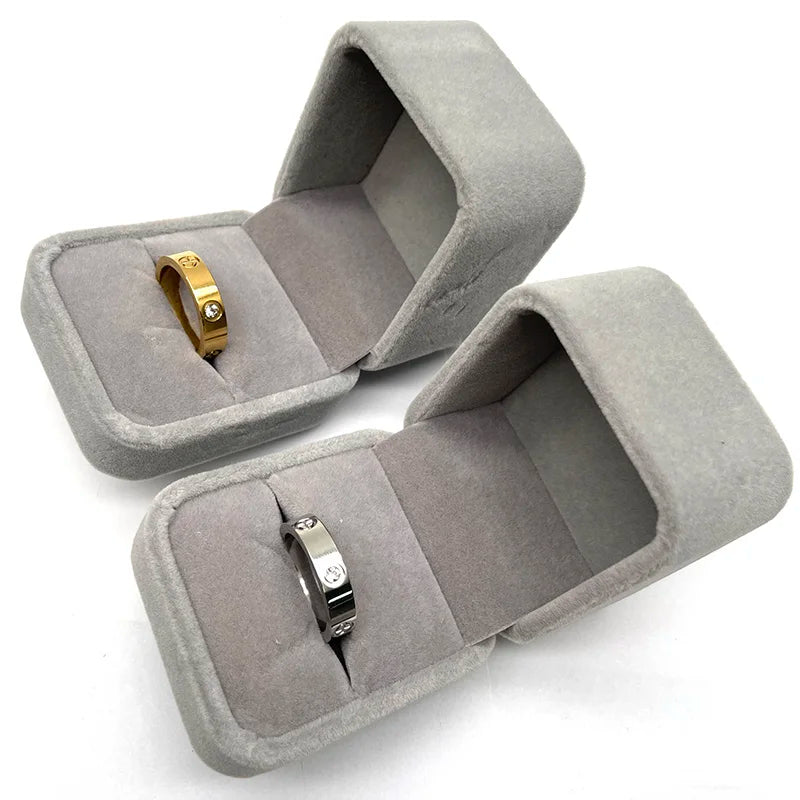 Luxury Stainless Steel Love Screw Ring