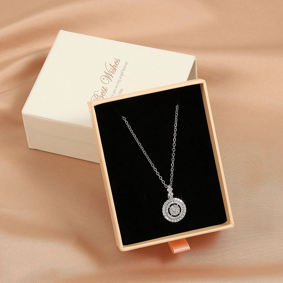 Crystal Geometric Pendant Necklace